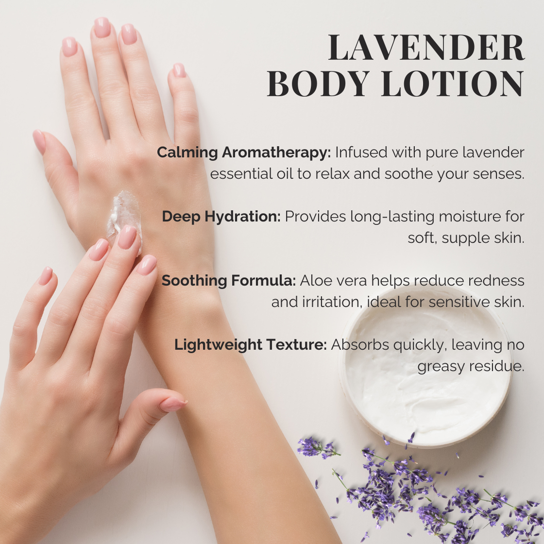 Lavender Body Lotion – Calming Hydration for Soft, Soothed Skin