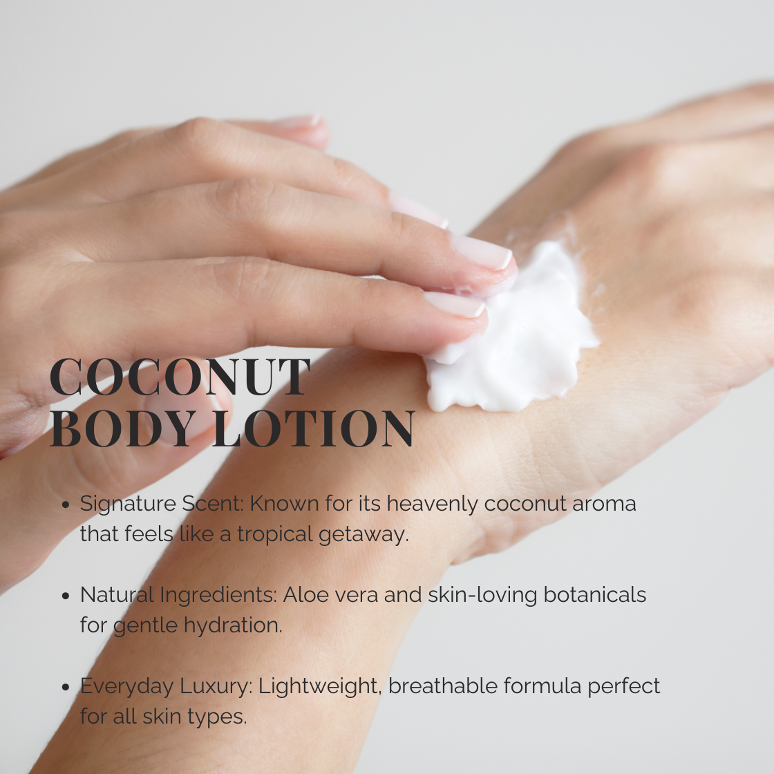 Coconut Body Lotion – Lightweight Hydration with an Irresistible Scent