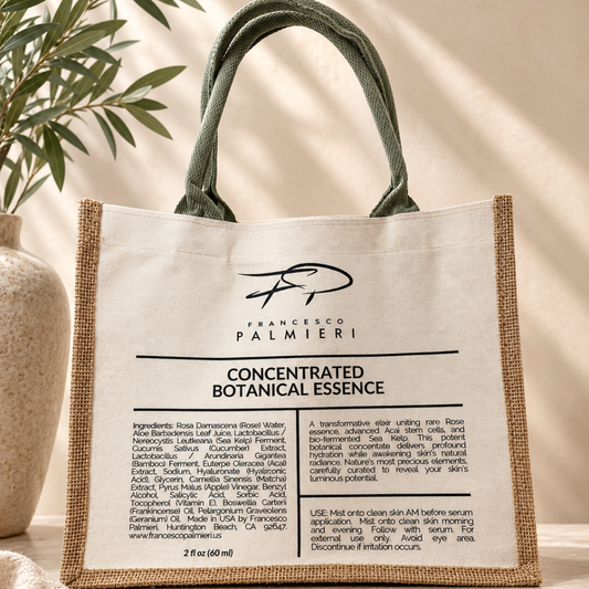 Francesco Palmieri Cotton Canvas & Jute Tote Bag