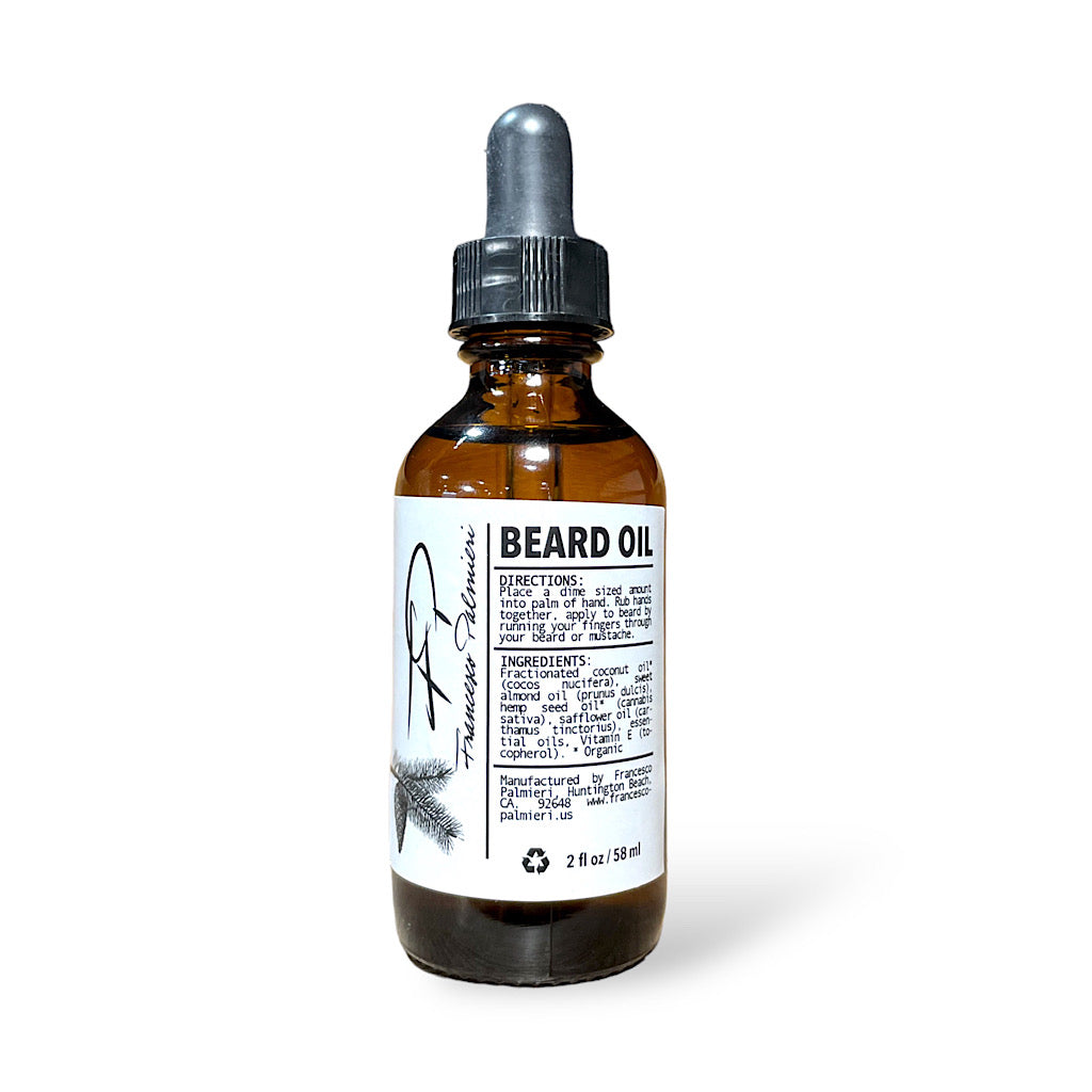 Organic Beard Oil Bottle with Sandalwood Comb – Ultimate Beard Care Set