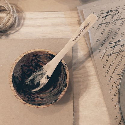 Applying detoxifying clay mask for acne-prone skin